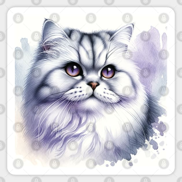 Burmilla - Watercolor Cat Sticker by Edd Paint Something